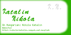 katalin nikola business card